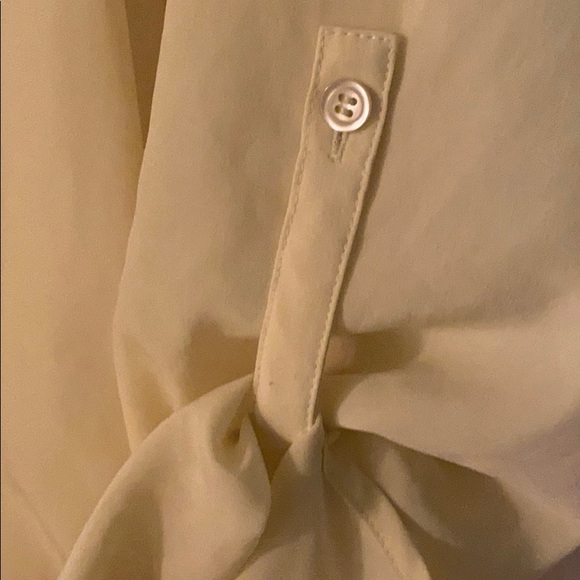 DKNY Jeans yellow surplice wrap blouse XS - Picture 3 of 9